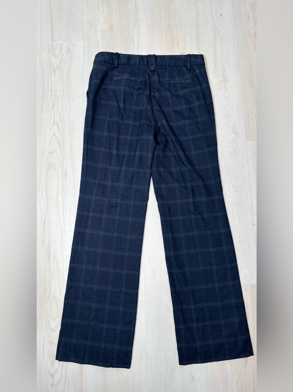 Talbots Gray/Navy Windowpane Chinos Trousers women’s size 4